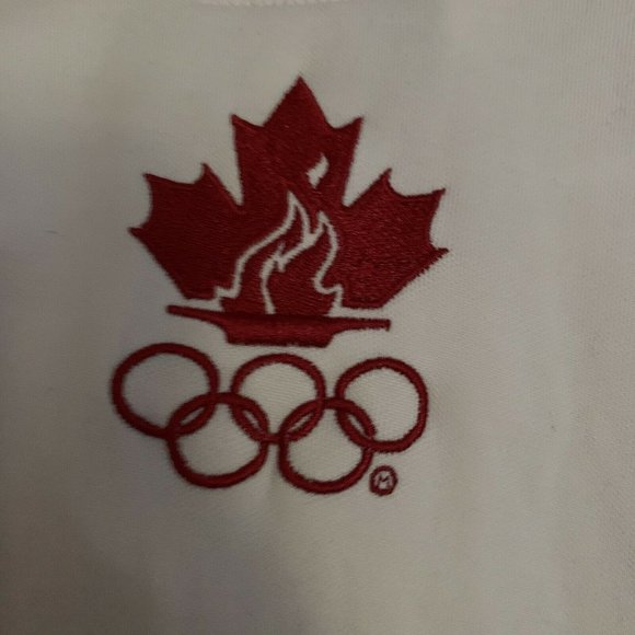 Roots Canadian Olympic Team Men's White Full Zip Sweater Official Outfitter XXL - Picture 9 of 11